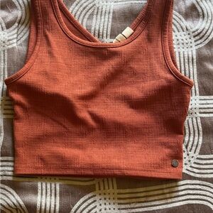 Rust Sleeveless Crop Top